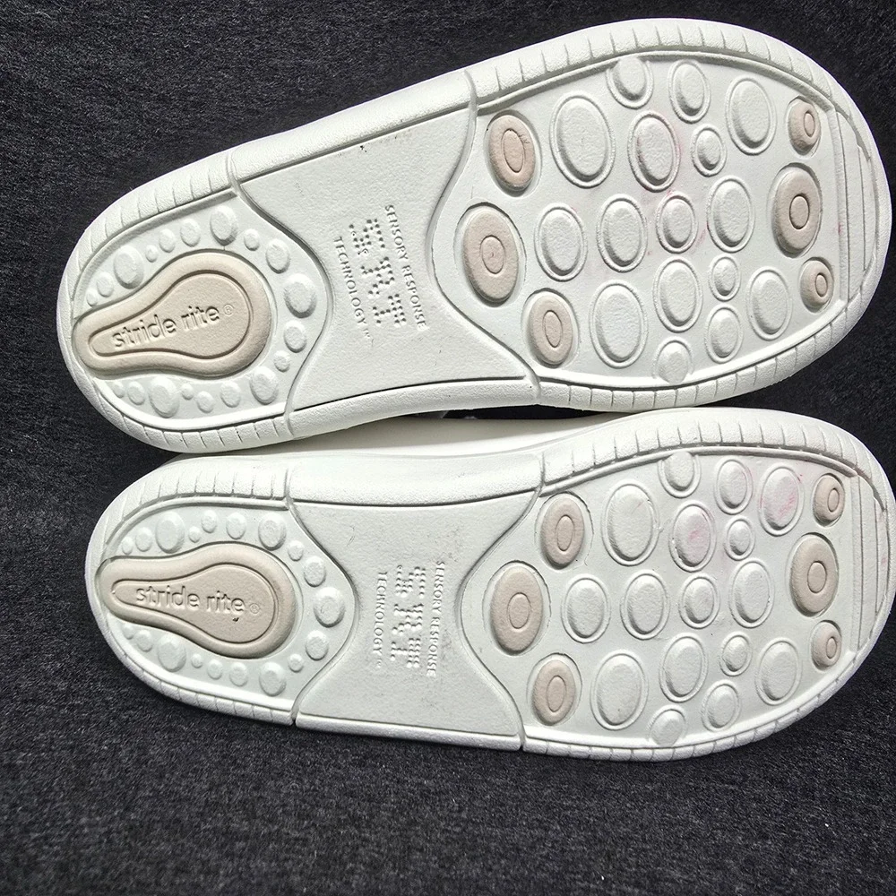 Stride Rite SRT Elliot Baby Toddler 7M White Leather Walking Shoes BB35749 Boys